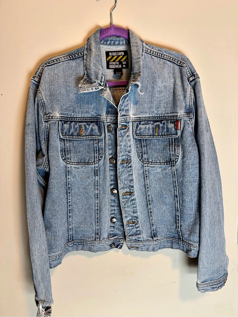Big Rock Canyon Authentic Rugged Wear Denim Trucker Jacket Blue XL